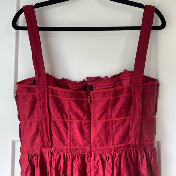 Brock Collection Palmira Ruched Crinkle-satin Midi Dress Size 10 - Picture 12 of 13